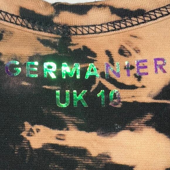 Germanier Paris Hand Dyed & Metallic Painted Bodycon Mini Tank Dress Size US 6 - Picture 4 of 15